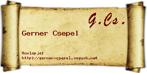 Gerner Csepel névjegykártya